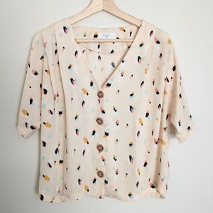 Elodie 90s Pattern Creme Top Size M
